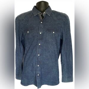 DH3 INDIGO Cotton Modern Fit Long Sleeve, M Summer Sale